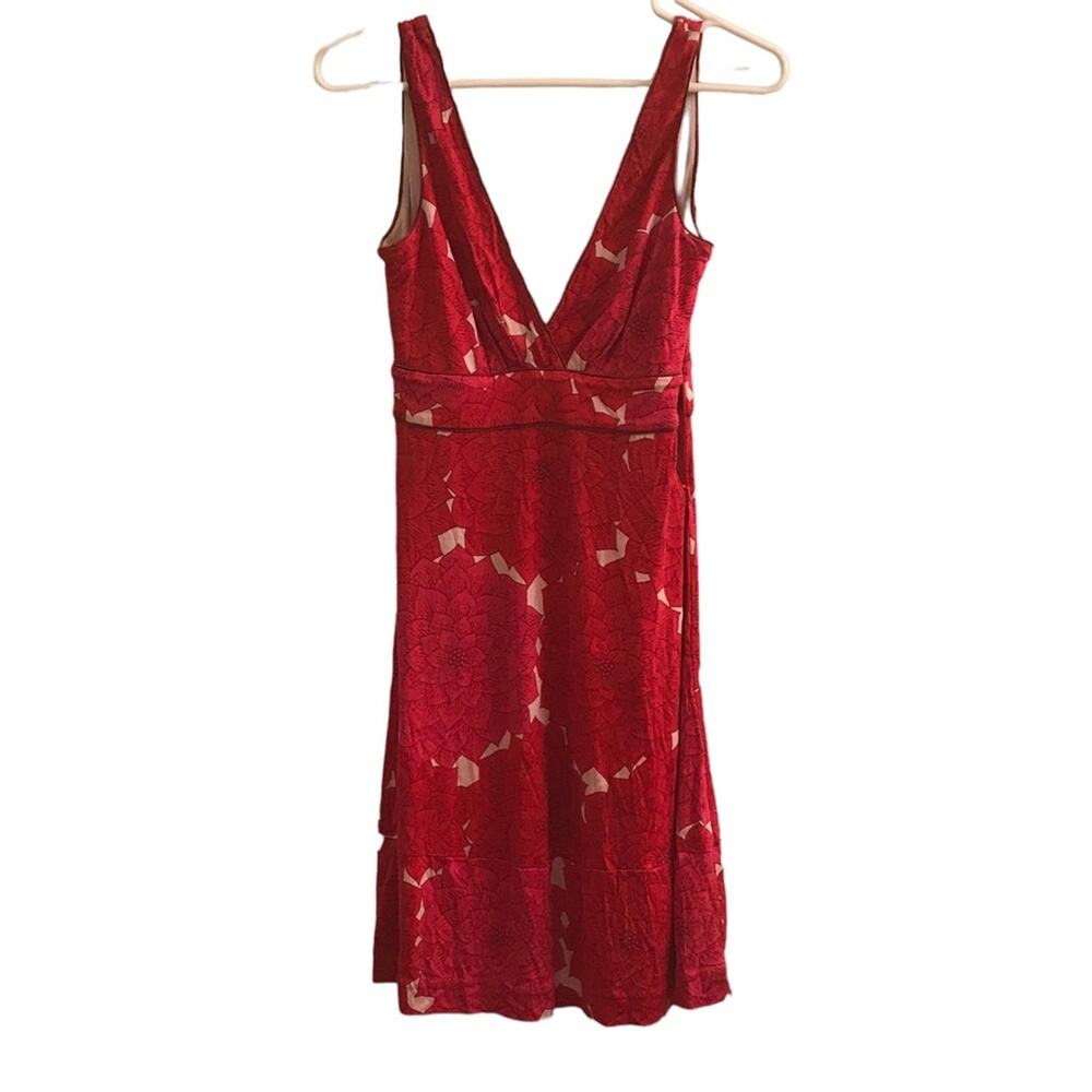 Tory Burch Sleeveless Red Flower Dress Size XS